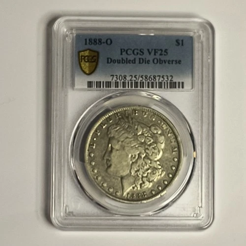 1888-O Vam-4 "Hot Lips" PCGS VF25 Morgan Silver Dollar DDO Doubled Die Obverse