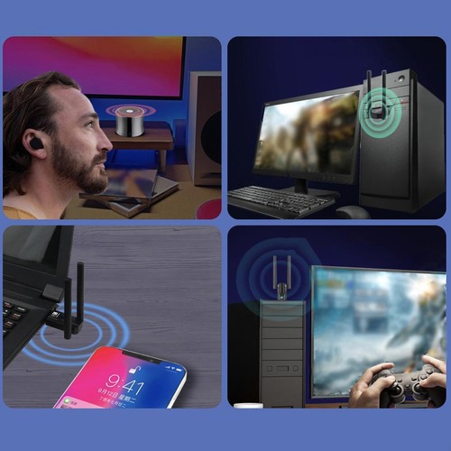 Dual Antenna USB Bluetooth 5.4 Receiver Portable Wireless Adapter Hot Usb N M9L7 - Afbeelding 7 van 12