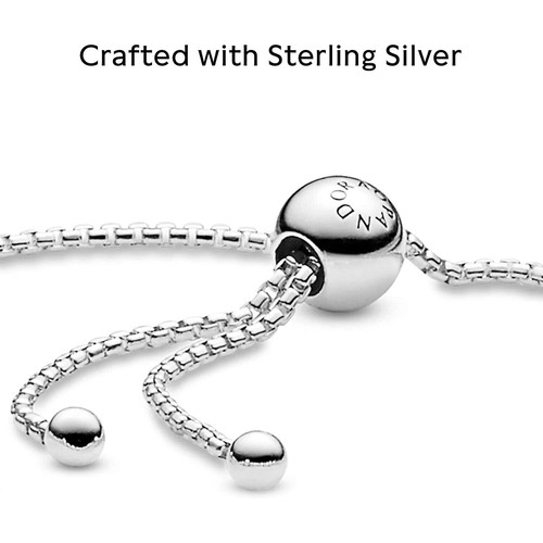 New Genuine Authentic Pandora Silver String of Beads Slider Bracelet 597749-S2 - Picture 11 of 12