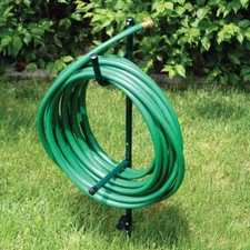Garden Hose Reel Holder Stand Storage Garden Stake Outdoor Decor - Up to 200-Ft