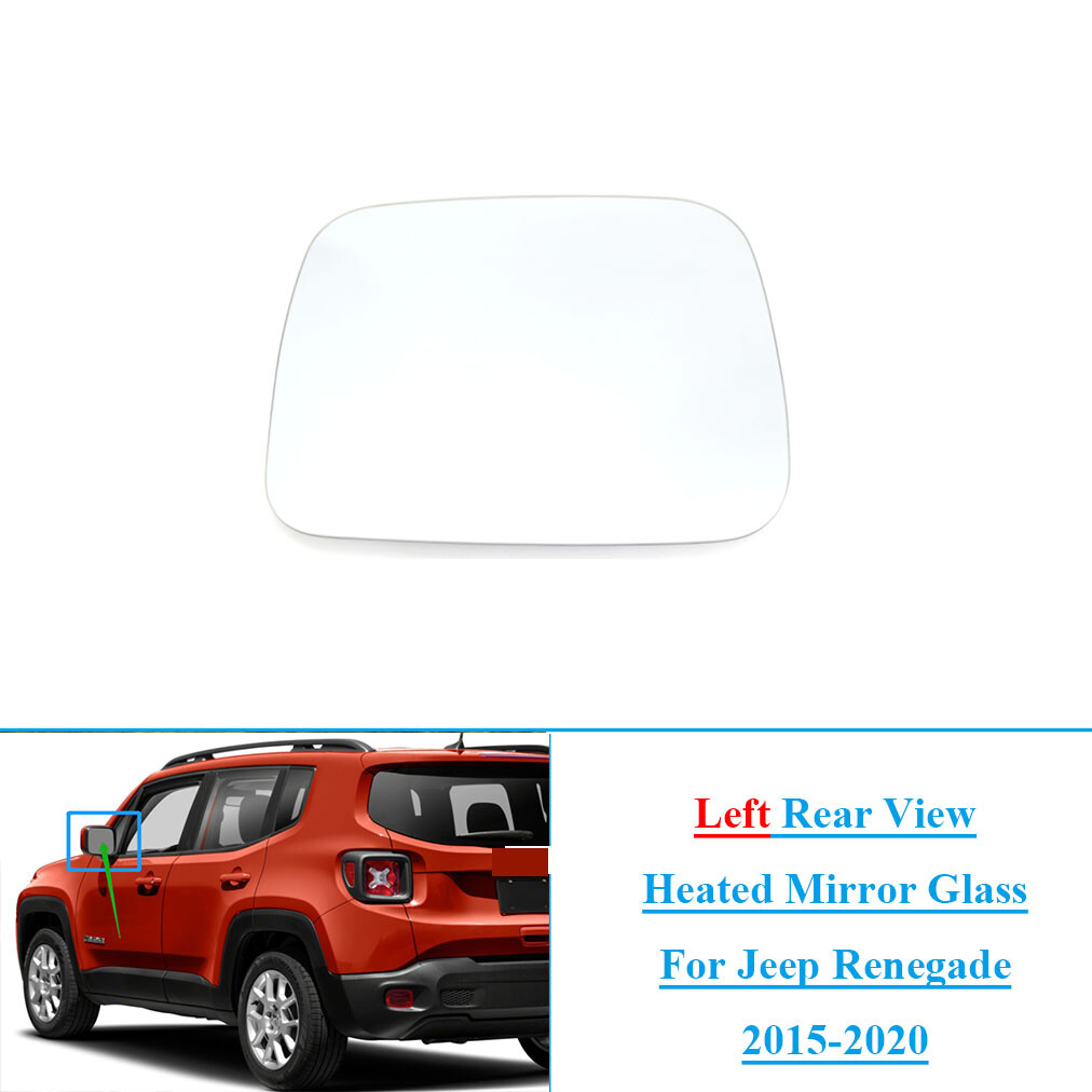 Fits Jeep Renegade 2015-2020 Left Rear View Mirror Glass Heated Backing Plate
