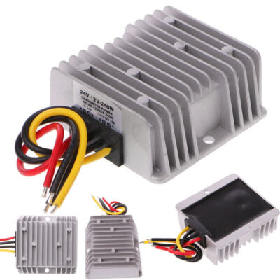 Spannungswandler 24V DC auf 12V DC 20A 240W Stepdown Konverter LKW Adapter DE