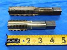 2pcs GREENFIELD / UNKNOWN 1" 8 NS HS TAPER BOTTOMING TAP 4 STRAIGHT FLUTE 1.0