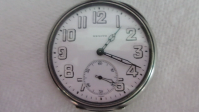 Montre De Poche Militaire Zenith Corp Of Engineers - 17 Rubis - Boîtier Argent 0,900 - Vintage