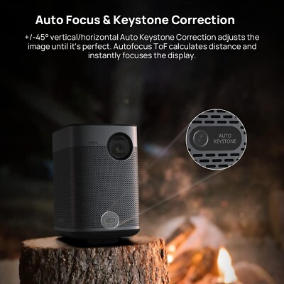 XGIMI Halo+ 1080p FHD 900 Lumens Portable Projector - Gray for