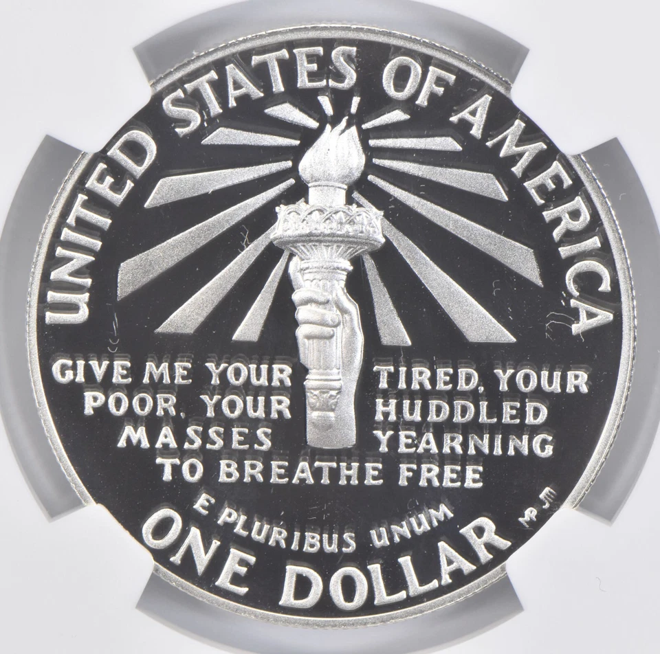 PF70 1986-S UCam Statue of Liberty Commemorative Silver Dollar NGC - Image 4 of 4