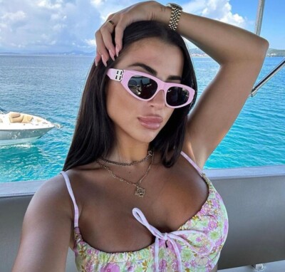 Balenciaga Women Sunglasses Light Pink Silver Grey Cat Eye  display picture 1