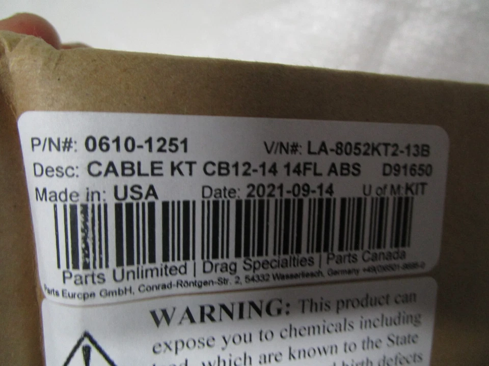 Kit de cables picadoras ABS LA 14-15 Harley Electra Glide Street Glide ABS 12"-14" barras Foto 3 de 3