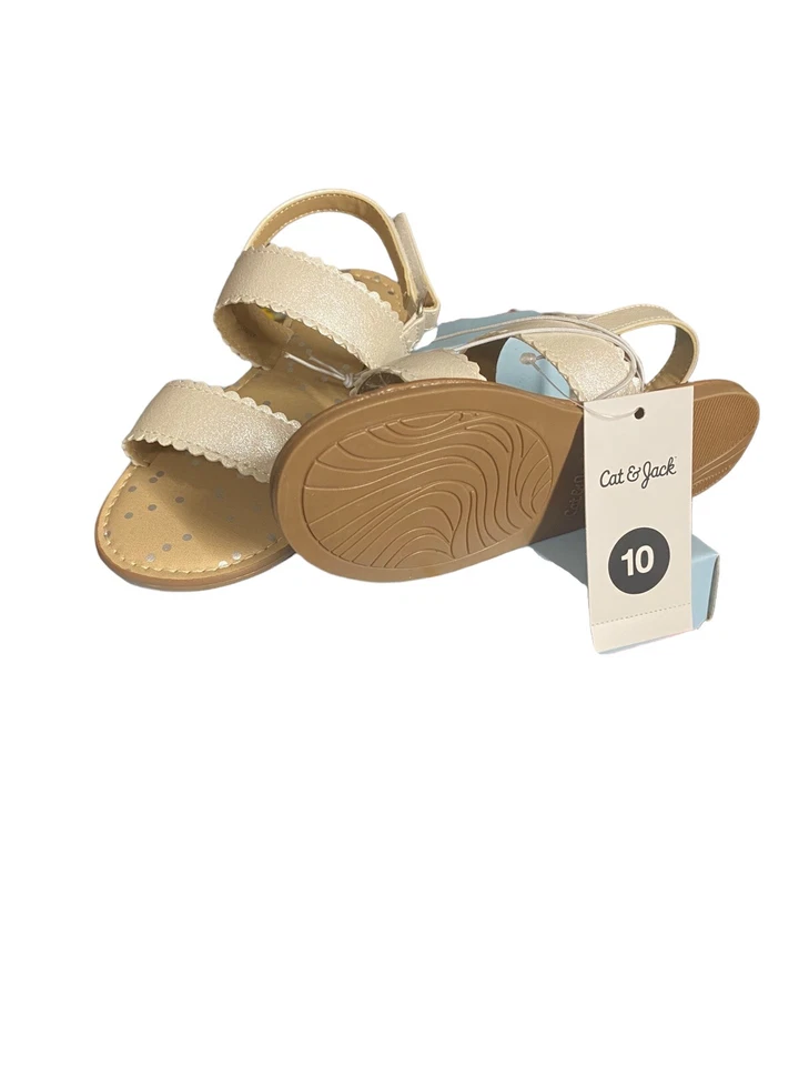 Sandalias Cat & Jack niñas talla 11-12-10-9 blancas Foto 3 de 4