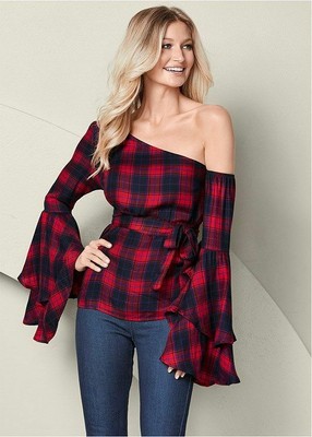 venus ruffle off the shoulder top