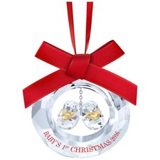 Swarovski Christmas Ornament BABY'S FIRST CHRISTMAS 2016 5222558 New