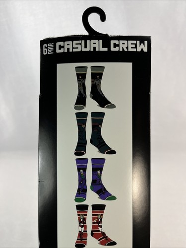 Batman DC Comics NEW 6 Pair CREW SOCKS SIZE 8-12 Bioworld Joker Riddler - Picture 10 of 12