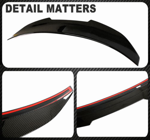 DRY Carbon Spoiler Posteriore Ala Labbro Adatto per BMW M4 F82 Coupe 2014-2019 - Foto 11 di 11