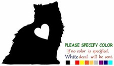 Persian Cat with Heart Vinyl Decal Sticker Car Window Bumper Wall Laptop 6"