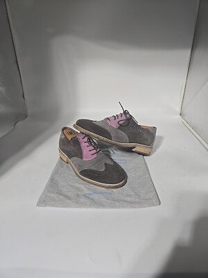 John Fluevog Welles Grey & Lavender Wingtip Suede Dress Shoes Mens US 12 John Fluevog Welles Grey & Lavender Wingtip | Mercari main image 2