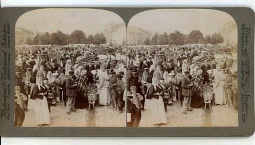 Helsingfors Market Place Finland Underwood Stereoview - Picture 2 of 3