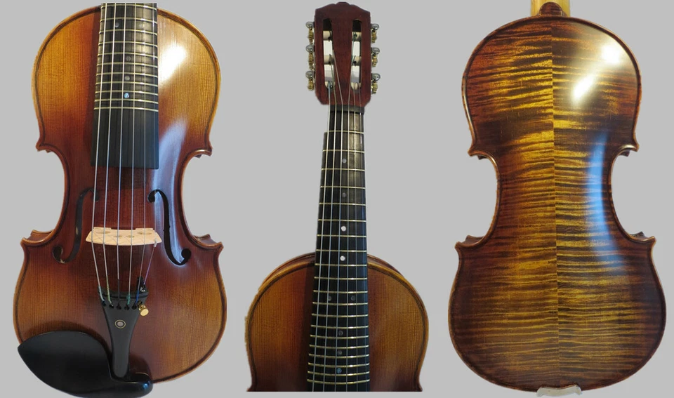 Strad Style SONG maestro inlay Frets 6 strings 4/4 violin, guitar scroll  - Image 2 of 4