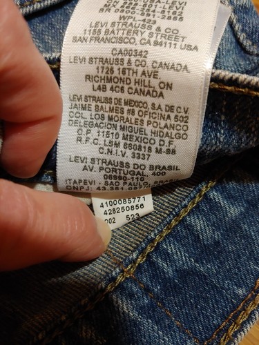 Levi's 511 Skinny Fit Denim Blue Jeans 28 x 28 16R Stretch - Picture 12 of 16