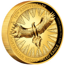 2024 Australia 1 oz Proof Wedge-Tailed Eagle High Relief Gold Coin 4050.61 per troy oz