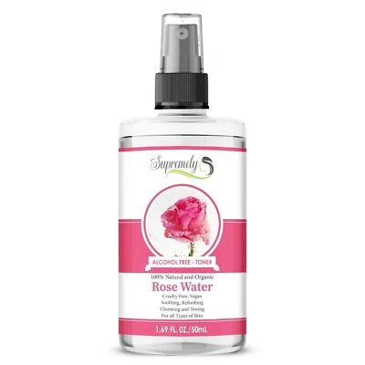 Rose Water Toner 100% Pure Natural Rose Water Spray Skin Face Moisturizer | 50ML