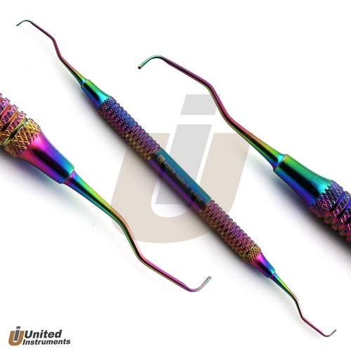Escalador de cepillado de raíces Gracey Curette procedimiento de escalado supra-subgingival de 7 piezas - Imagen 7 de 8