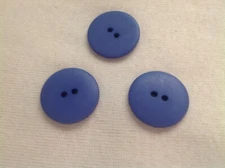25 NEW 1 INCH DULL FINISH LIGHT ROYAL BLUE BUTTONS