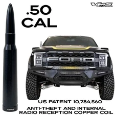 50 CAL CALIBER BULLET ANTI THEFT COPPER COIL ANTENNA FOR FORD F150 RAPTOR