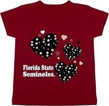 Two Feet Ahead Girl Fan T shirt tee College Football Florida St Seminoles 6 mos