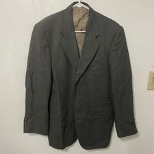 Oscar de la Renta Men's Tailored Houndstooth Blazer Jacket 40R Gray Black Brown