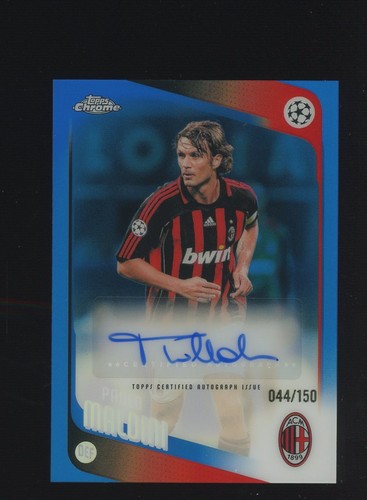 2025 Topps Chrome UCC UEFA Paolo Maldini AUTO Blue 44/150