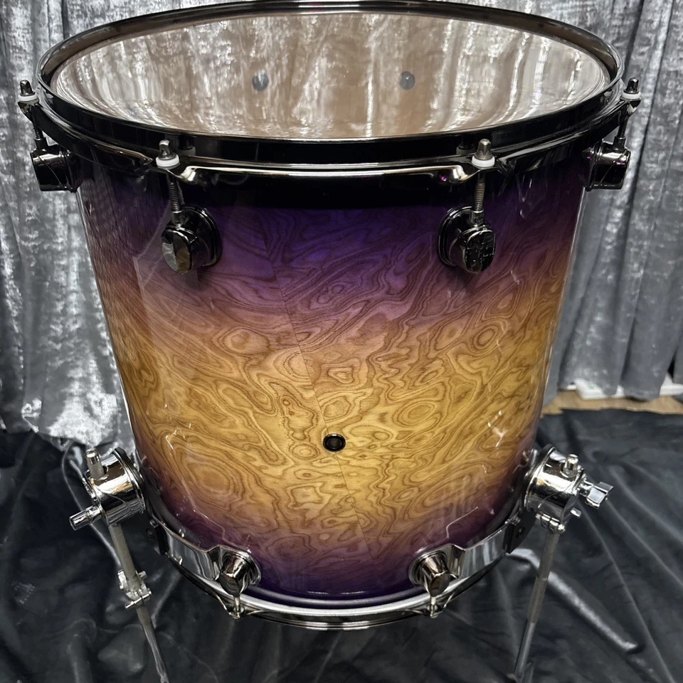 Mapex Orion 16 X 16 Inch Maple Floor Tom Imperial Burst Black Nickel Good Cond - Image 3 of 4