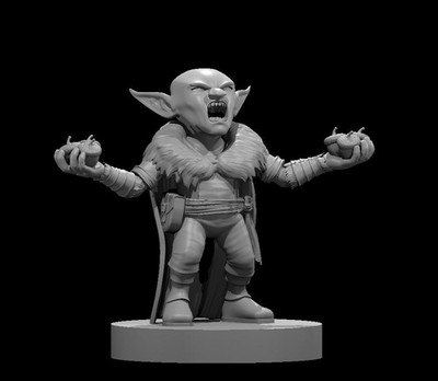 Mind Goblin with Deez Adventurer NPC 28mm Scale DND D&D Tabletop Mini