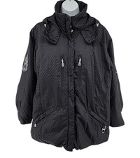 Bogner Ski Jacket Womens 14 Black Insulated Layerguard Canada Vintage Graphic