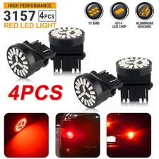 4pcs 3157 Red Led Brake Stop Tail Light Bulbs For Chevy Silverado 1500 1999-2013