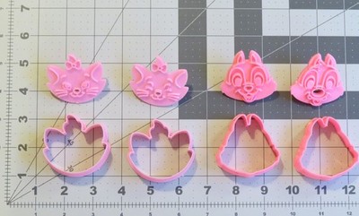 Marie Aristocats Chip N Dale Fondant Cookie Cutter Mold Biscuit Baking Stamp