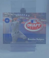 2020 Topps Draft Day Medallions Red Brendan Rodgers #DDM-BR /10 Rockies