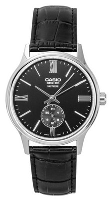 Casio Beside Quarz Kleid Schwarz Zifferblatt BMS-100L-1AV 50M Herrenuhr
