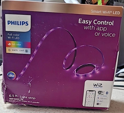 Philips 6.5ft Smart LED Light Strip 20W Tunable,Wi-Fi Full Color,1600 Lumens*502