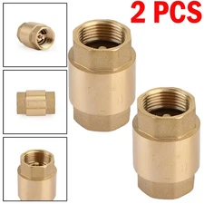 2pack DN15 1/2" NPT In-Line Check Valve Brass Spring Loaded Inline 200PSI