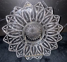 Vintage Federal Glass Petal Cake Plate