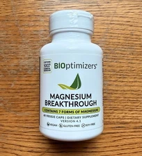 Bioptimizers Magnesium Breakthrough all 7 essential forms - 60 capsules 250mg ea