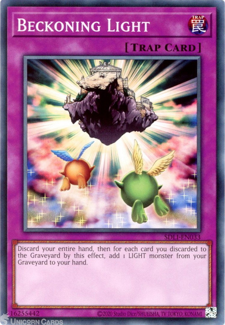 SDLI-EN033 Beckoning Light : Common UNL Edition Mint YuGiOh Card
