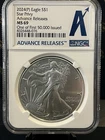 2024(P) S$1 Silver Eagle NGC MS69 Star Privy Advance Releases