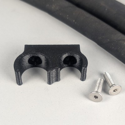 EZ-Clip A/C Dual Line Black Mount for 1 #6 & 1 #8 AC Hose w/SS Hardware