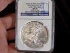 AMERICAN SILVER EAGLE 1 TROY OZ NGC MS 70 2013 W EARLY RELEASE