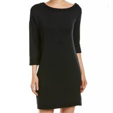 Splendid Off Shoulder Brushed French Terry Dress - Black Size XS