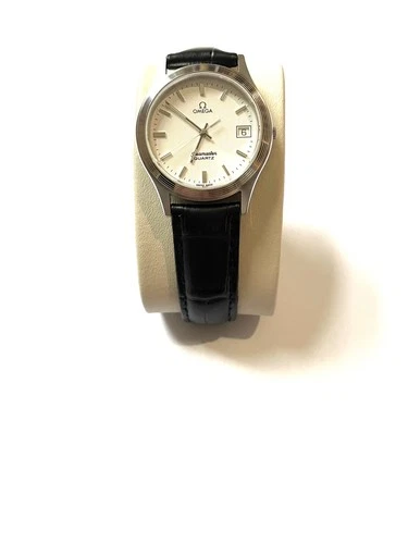 Vintage Omega Seamaster 1425 White Linen Dial Men’s Luxury Quartz Watch