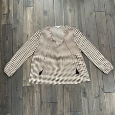 DR2 Yellow Black & White Patterned Relaxed Blouse S