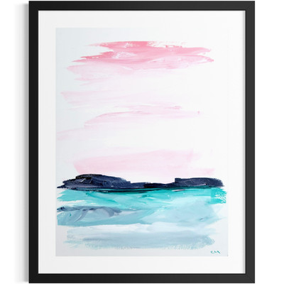 Abstract Landscape Sunset Expressionist Original Painting 9x12 Colorful Handmade