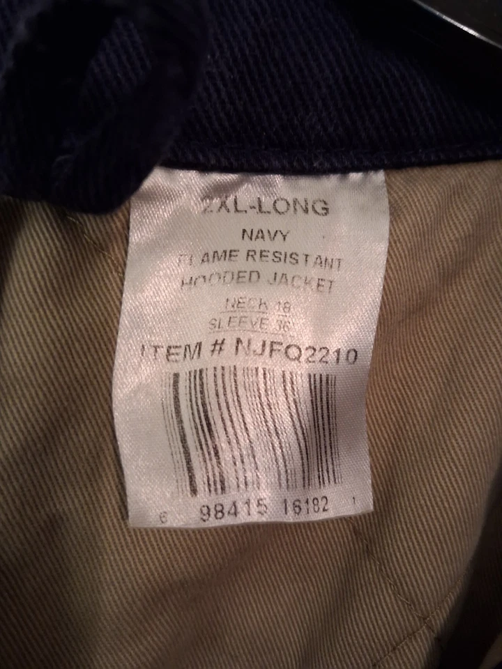 Rasco FR Fire Flame Resistant Jacket CAT 4 Duck Canvas Quilted 2XL Long - Image 4 of 4